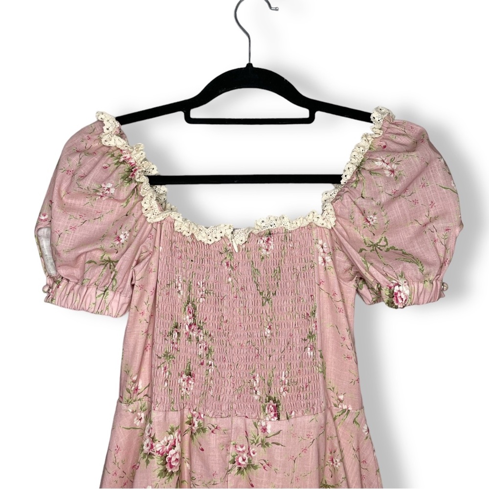 Lacemade Pink Floral Midi Dress - Picture 8 of 16